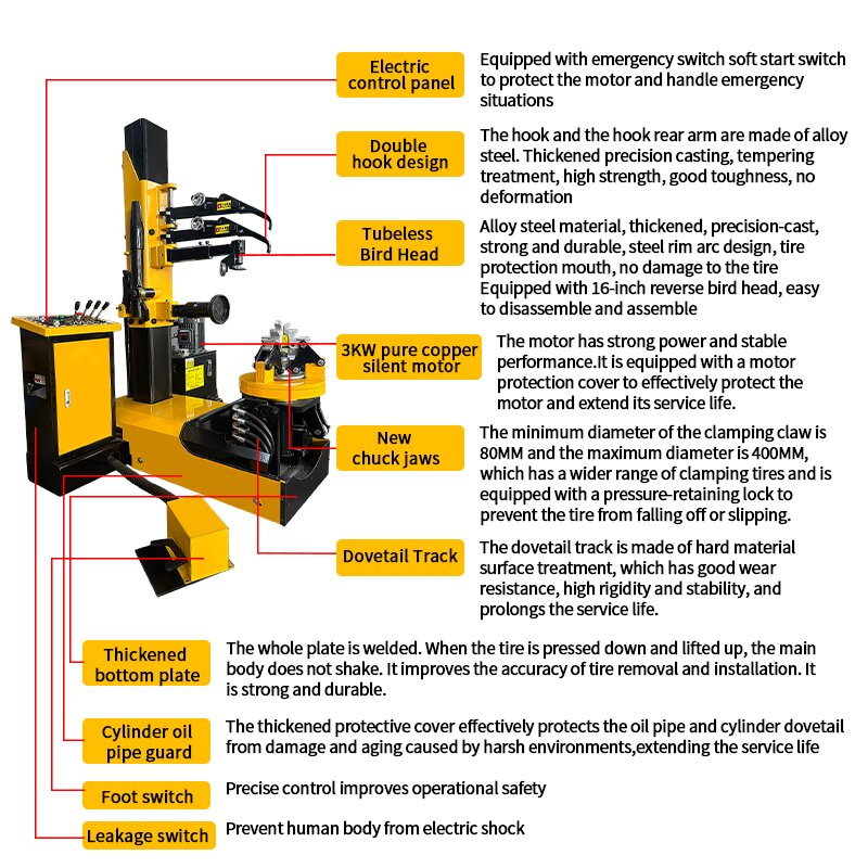 High Cost-Effective Vertical E - Tire Changer Machine review and price